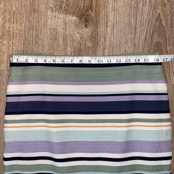 Loft striped cotton pencil skirt size 12 perfect for spring and summer! - Picture 2 of 8